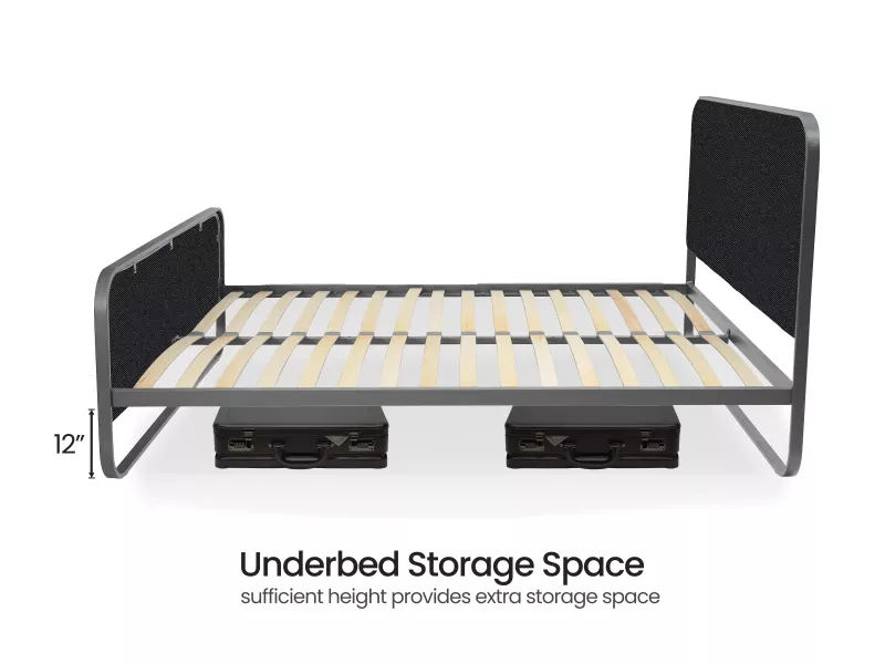 Chloe Queen Size Double Bed in Black Color